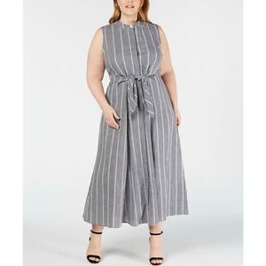 Calvin Klein Black and White Sleeveless Sundress